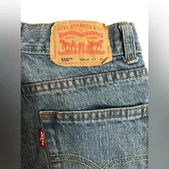 Levi’s 550 Relaxed Fit 100% Cotton Boy’s Denim Jeans Size 10 Slim 23W X 25L - Picture 6 of 11